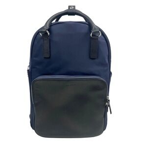 Lo & Sons Rowledge 2 Convertible Backpack Navy Blue Nylon Leather NEW w/o TAGS
